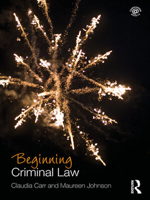 cover image of Beginning Criminal Law
